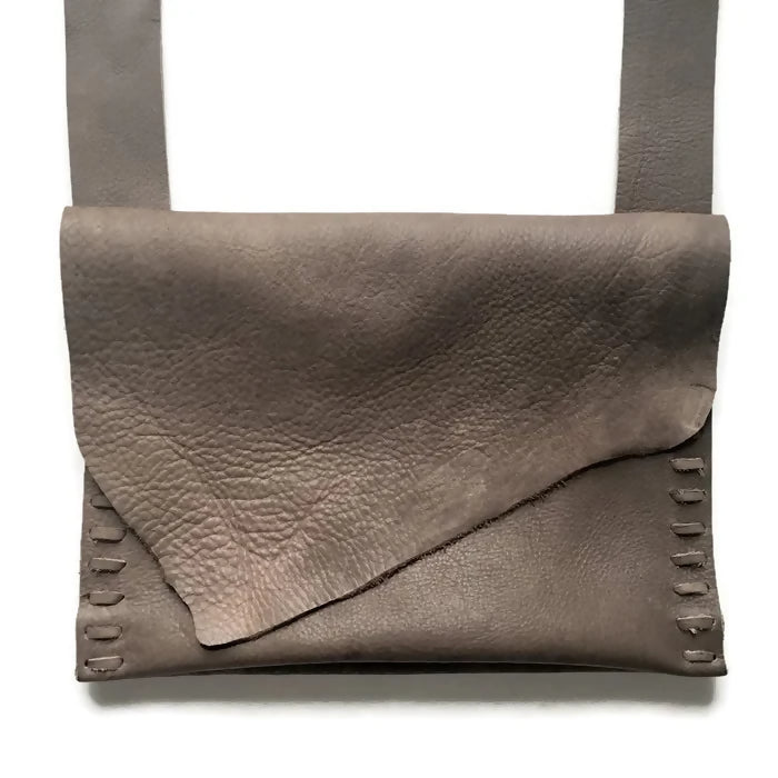 Hand-Laced Bison Leather Crossbody