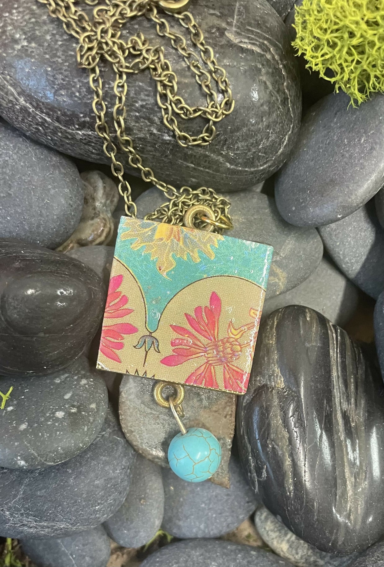 Collage City Scene Pendant