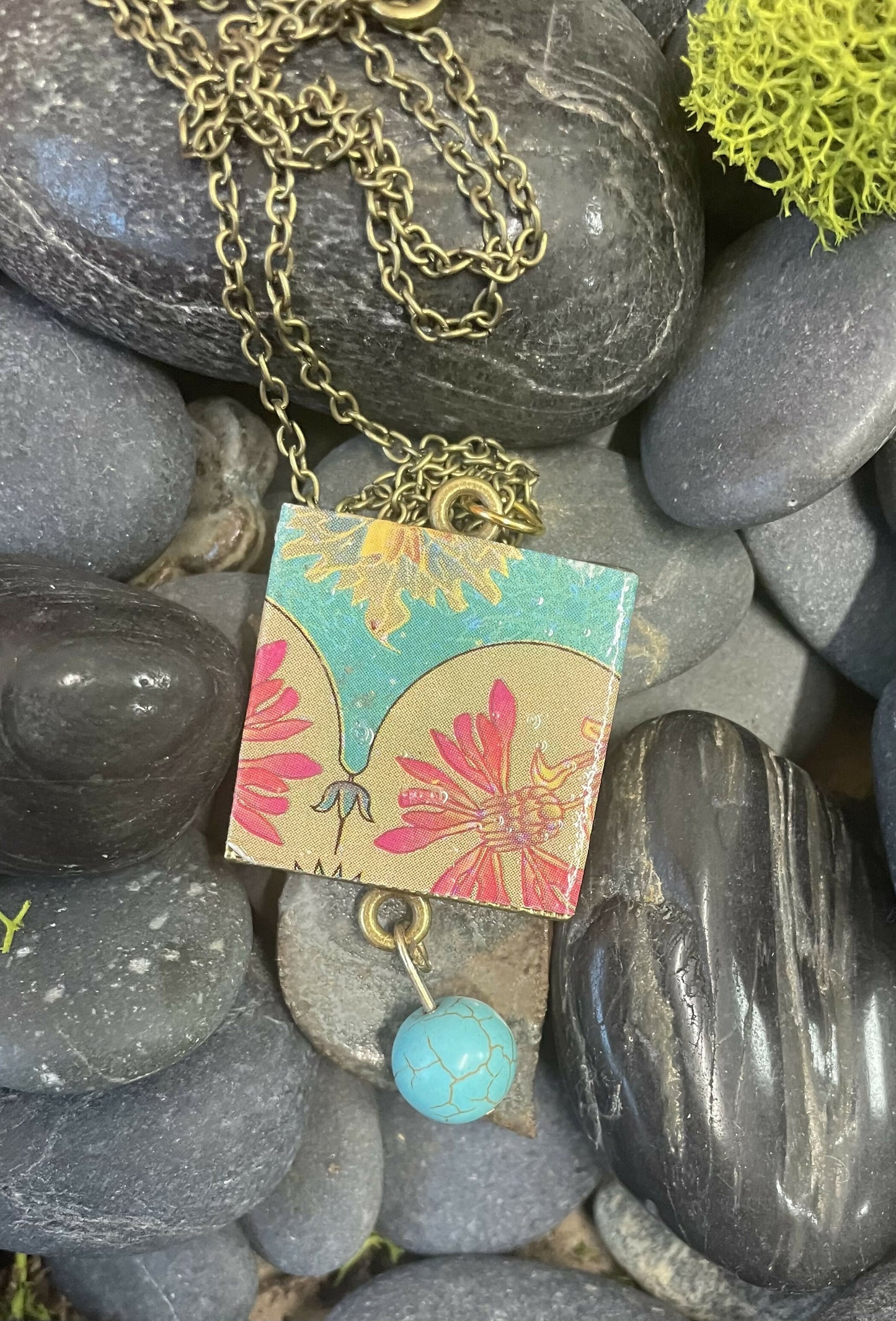 Collage City Scene Pendant
