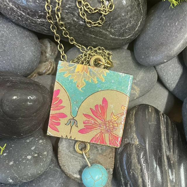 Collage City Scene Pendant
