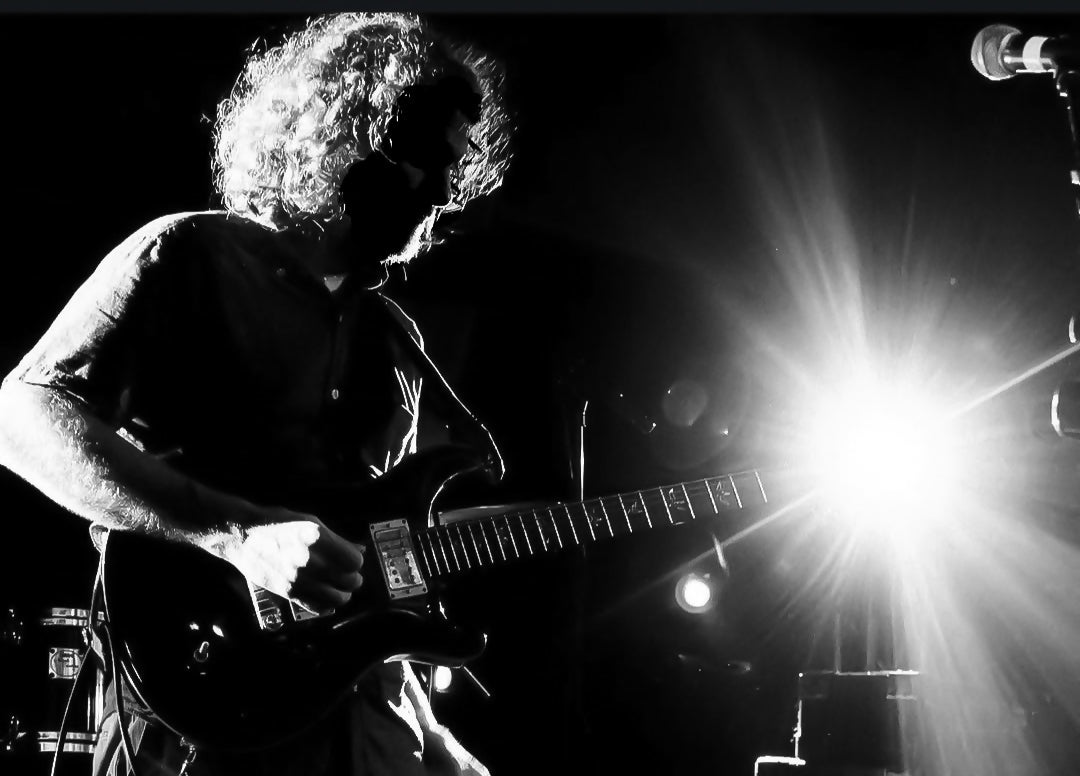 Guitar Player in black and white