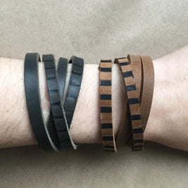 Hand-Branded Leather Bracelet