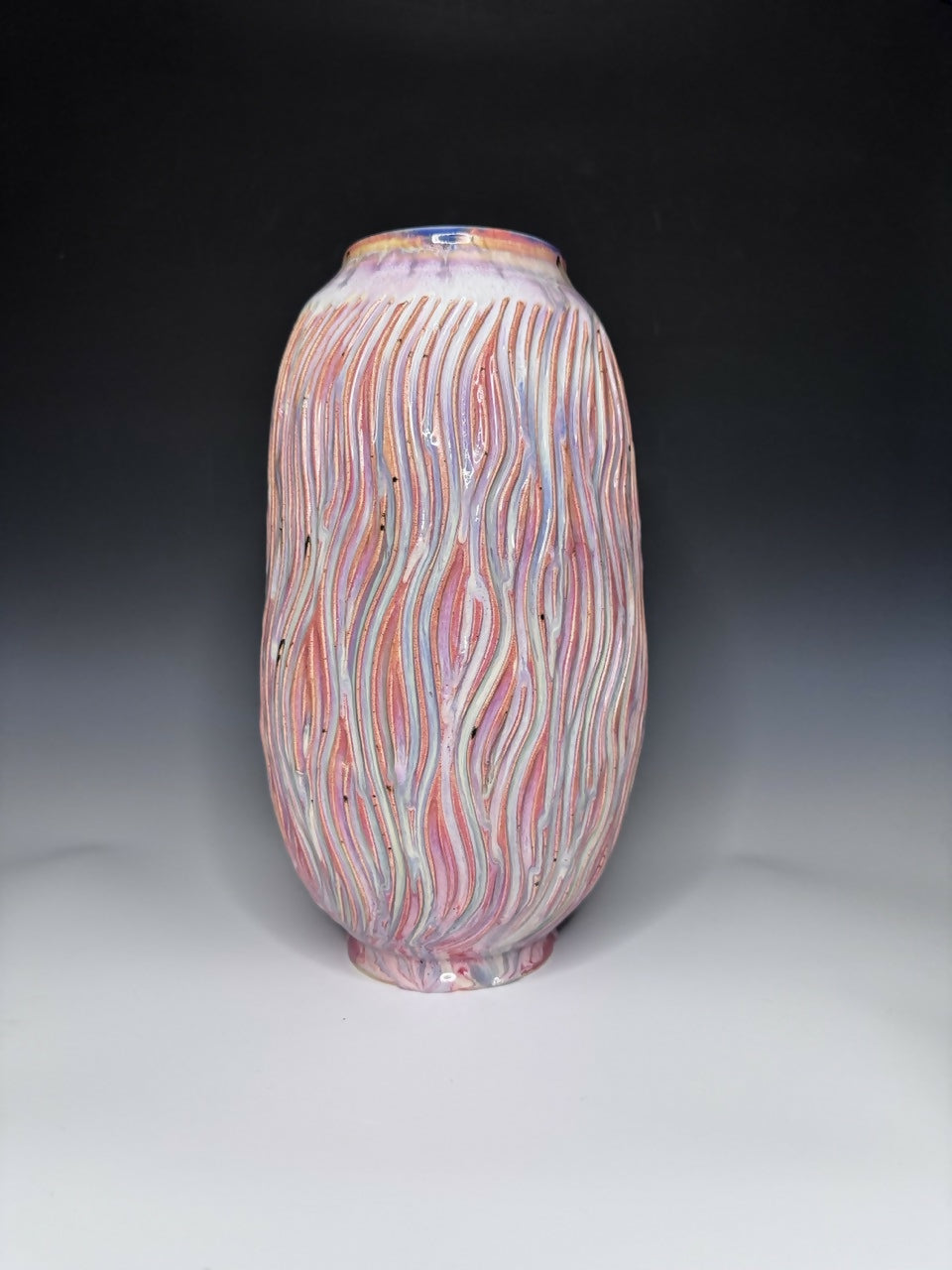 Tall Wavy Ceramic Vase