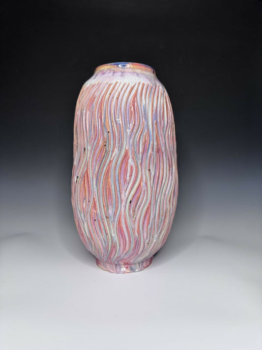 Tall Wavy Ceramic Vase