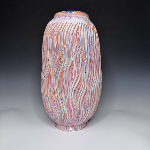 Tall Wavy Ceramic Vase