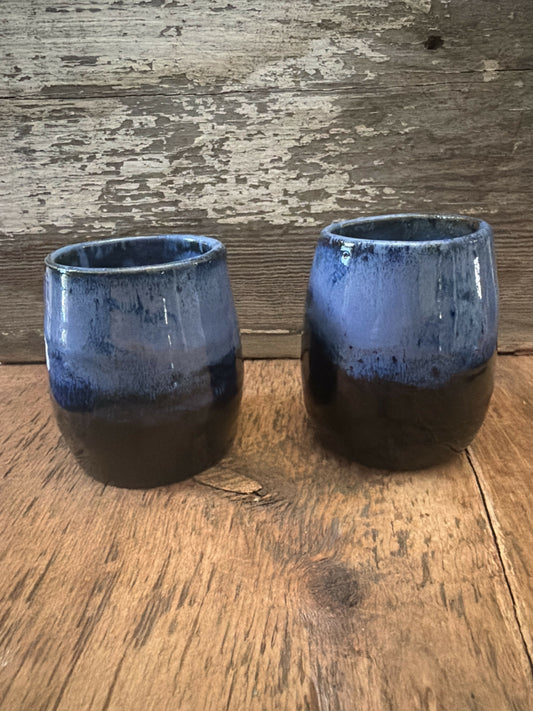 Curved Wine cups- Blue obsidian