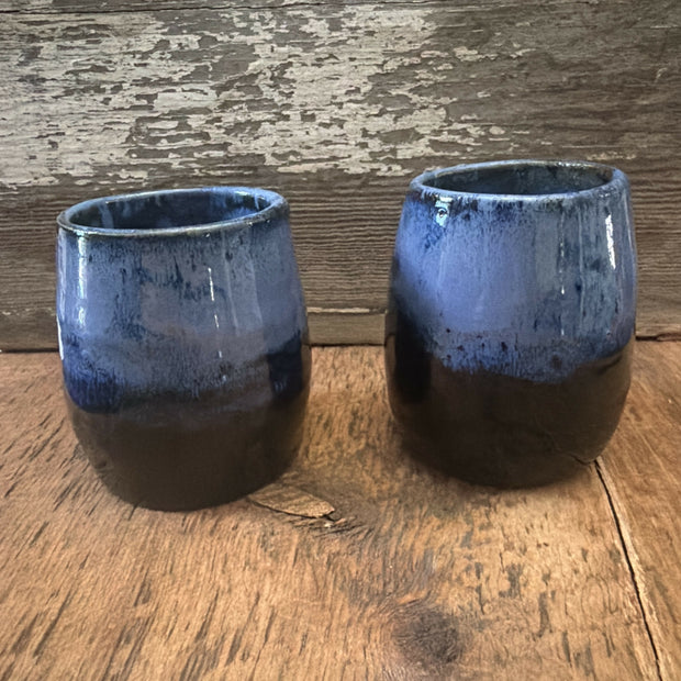 Curved Wine cups- Blue obsidian