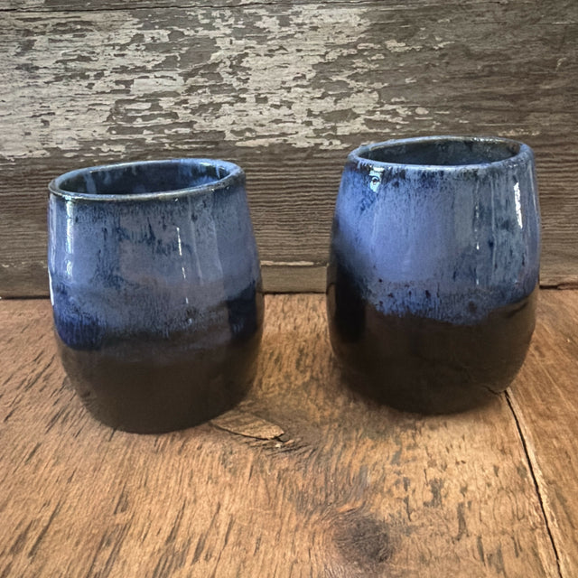 Curved Wine cups- Blue obsidian