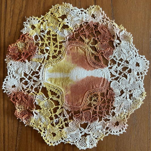 Round Vintage Doily with Lace Edge