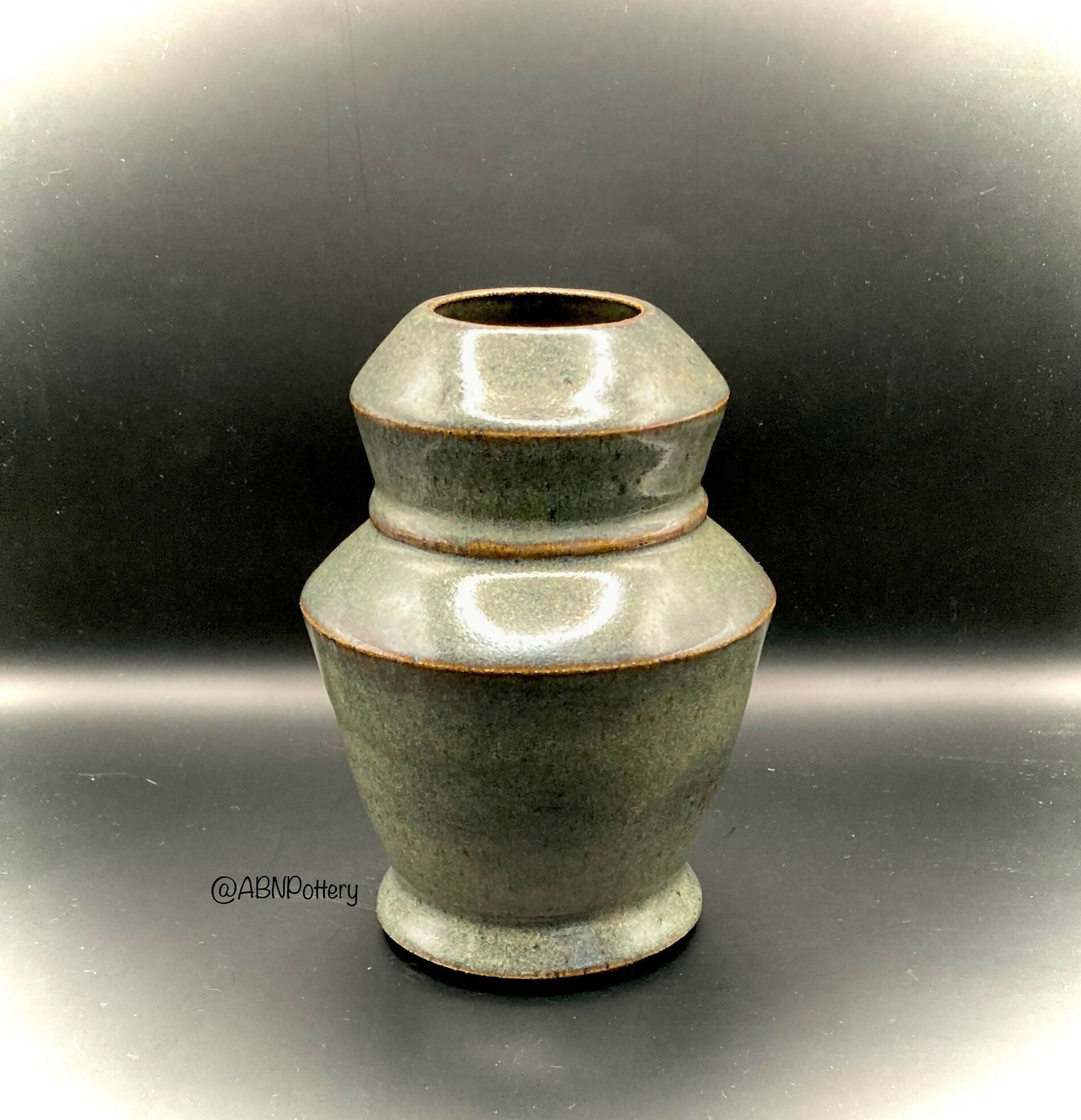 Angular Vase in Jade Green