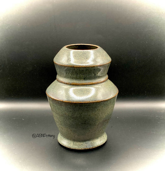 Angular Vase in Jade Green