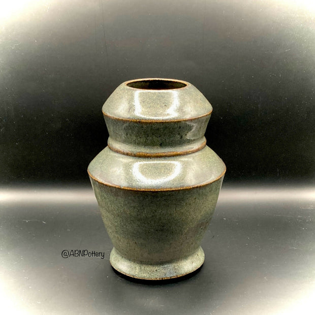 Angular Vase in Jade Green