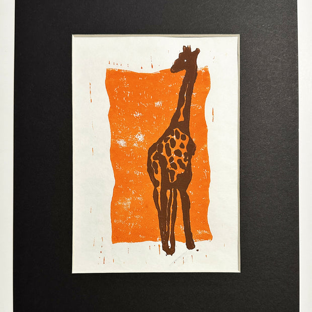 Giraffe_linoprint