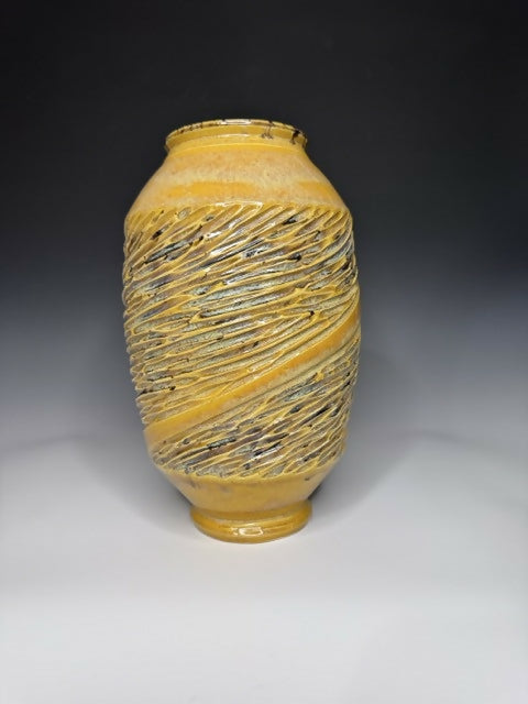 Spiraling Ceramic Vase