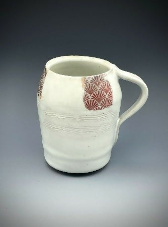 White with Red Fans I