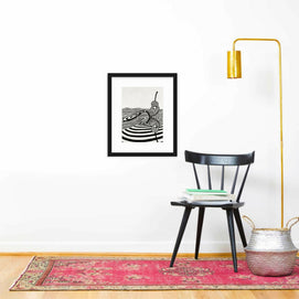 Spoonbridge and Cherry / Claes Oldenburg and Coosje van Bruggen | Linocut Print | Wall Art