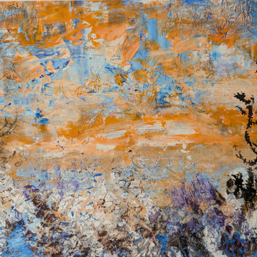 Dawn 2025 12 x 16 oil & CWM on paper