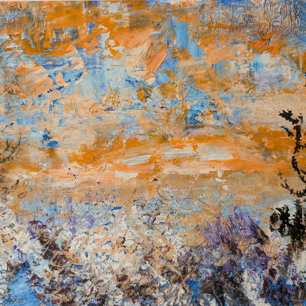Dawn 2025 12 x 16 oil & CWM on paper