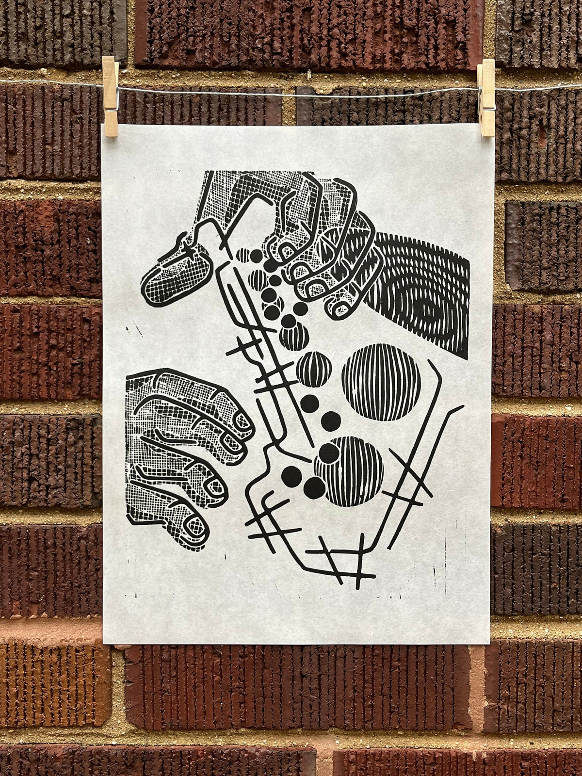 Saxophone | John Coltrane | Jazz | Linocut Print | Wall Art