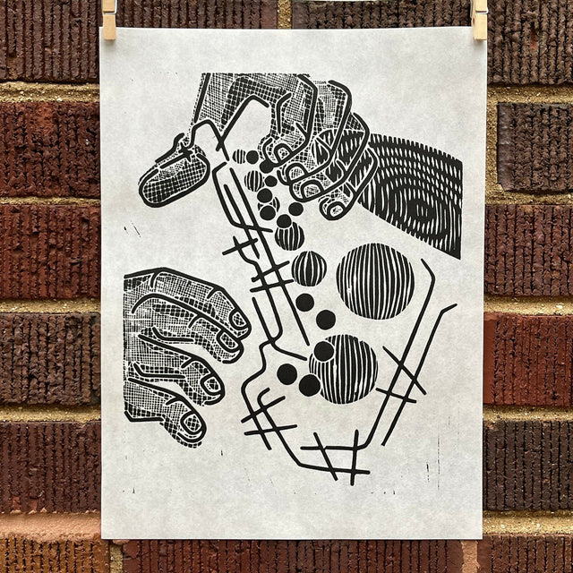 Saxophone | John Coltrane | Jazz | Linocut Print | Wall Art
