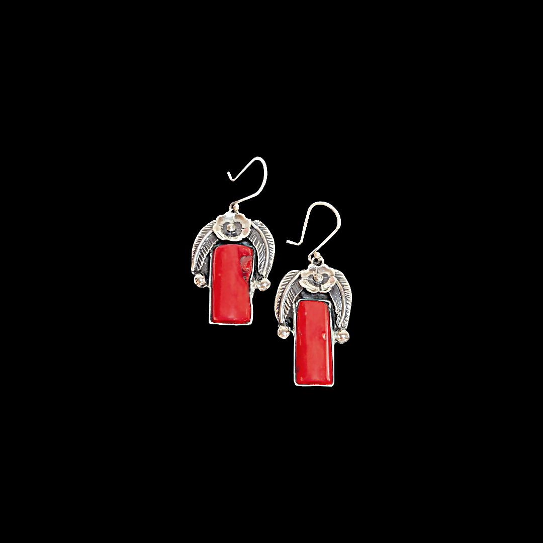 Scarlet Silver Earrings