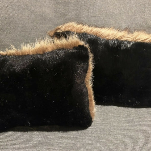 Mink throw pillows