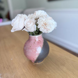 Two Toned Moon Jar Bud Vase