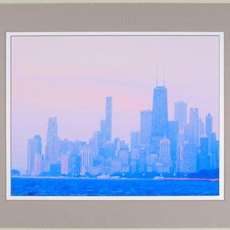 Chicago Skyline at Sunrise, matted print