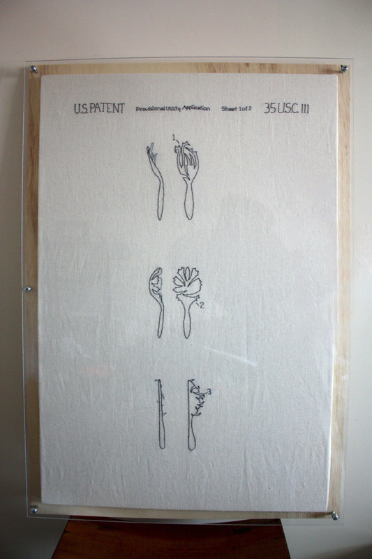 Embroidered flatware patent application