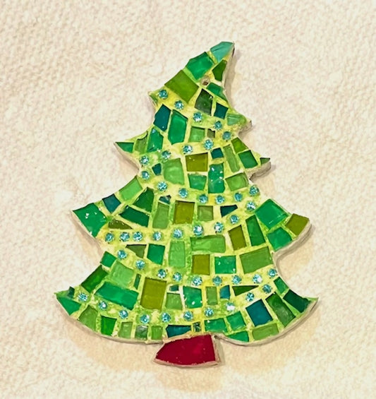Mosaic Ornament: Tree with Gems