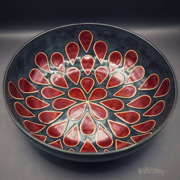 Red Teardrop Bowl