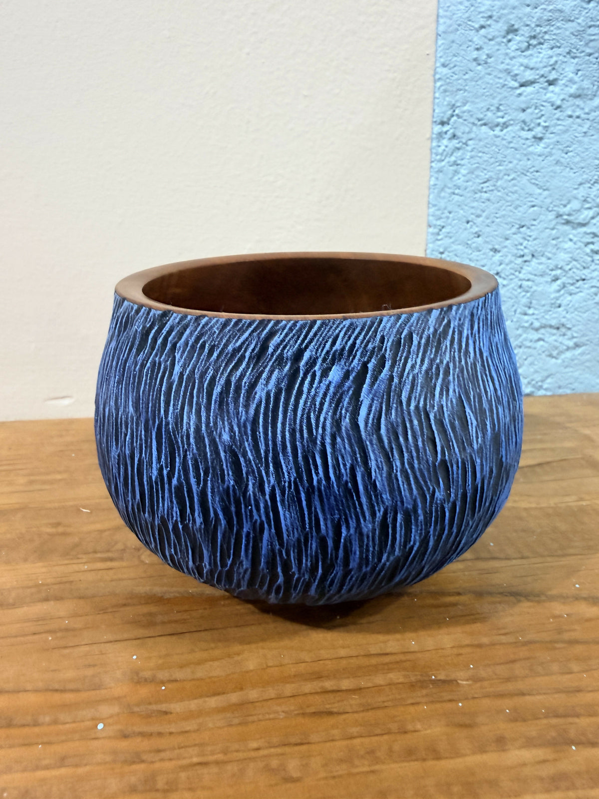 Deep wood turned bowl