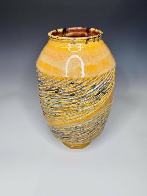 Spiraling Ceramic Vase