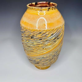 Spiraling Ceramic Vase