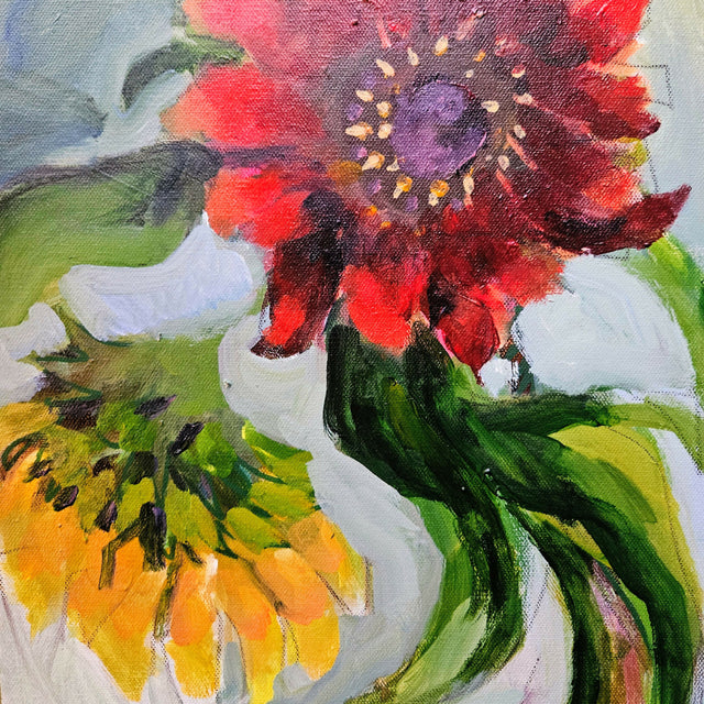 Acrylic on Canvas- Sunflower Abstracted