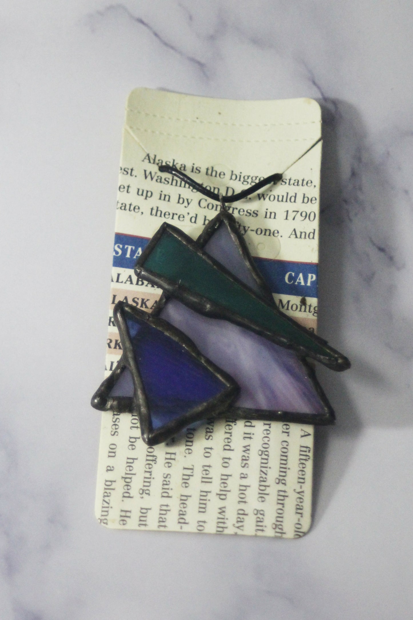 Layered Recycled Stained Glass Necklace