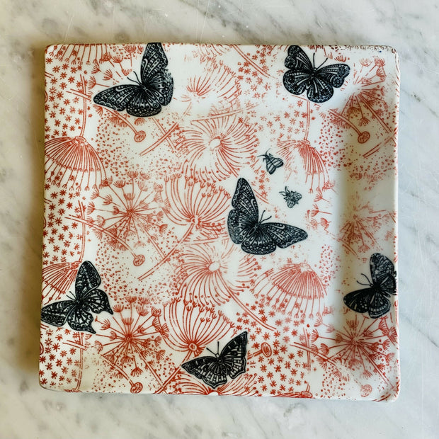 Square plate-flowers