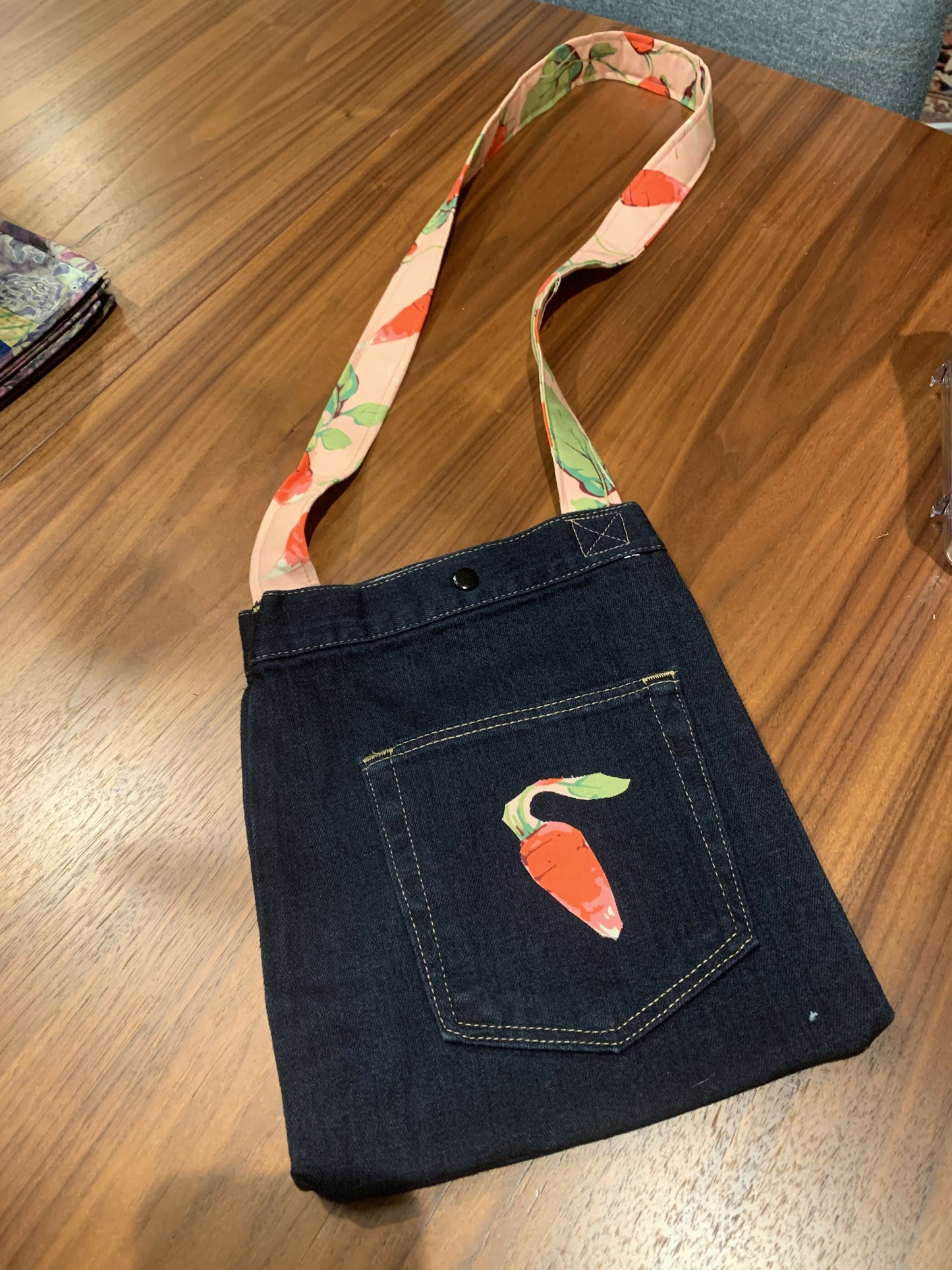 Denim crossbody bag