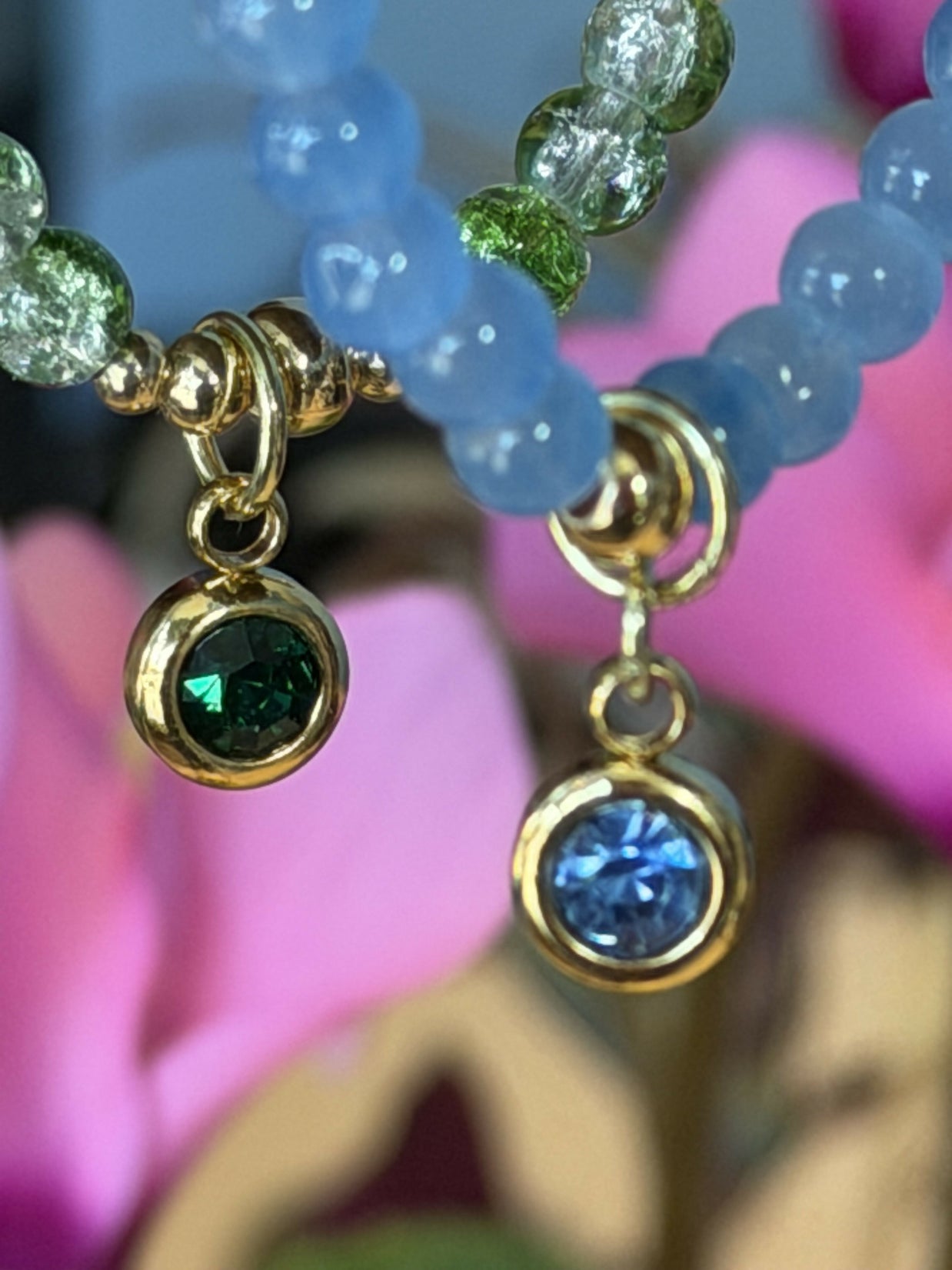 Single Bracelet Baby Blue Glass
