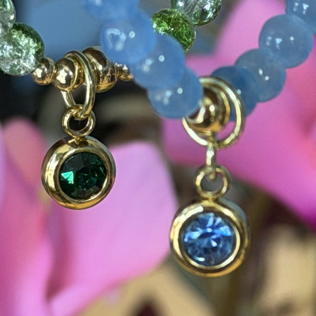 Single Bracelet Baby Blue Glass