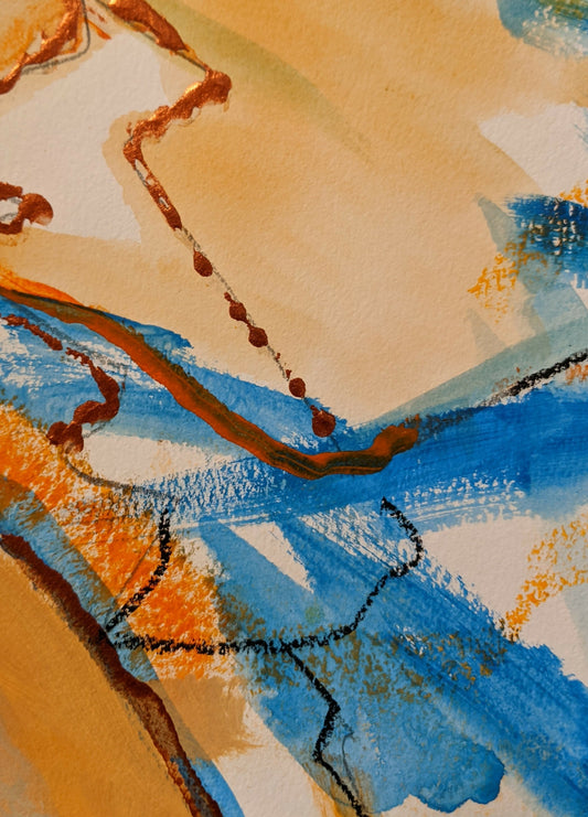 Abstract Acrylic/Multi Media Painting - Flowstate