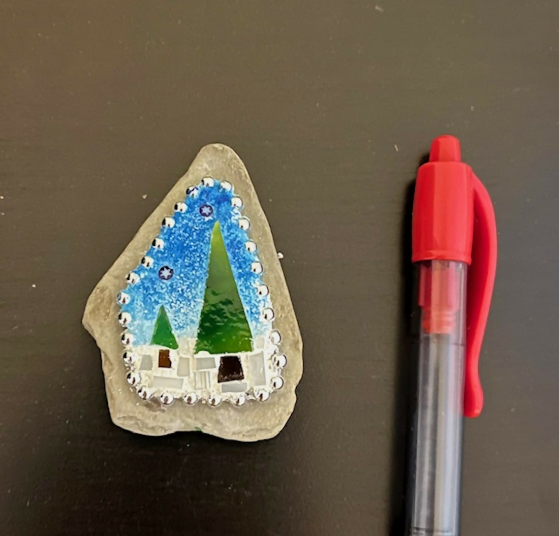 Mini Mosaic: Two Winter Trees 1