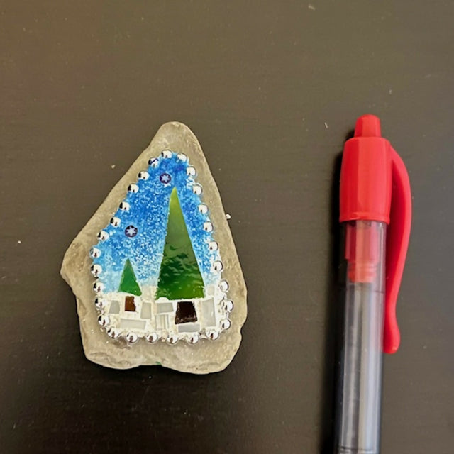 Mini Mosaic: Two Winter Trees 1