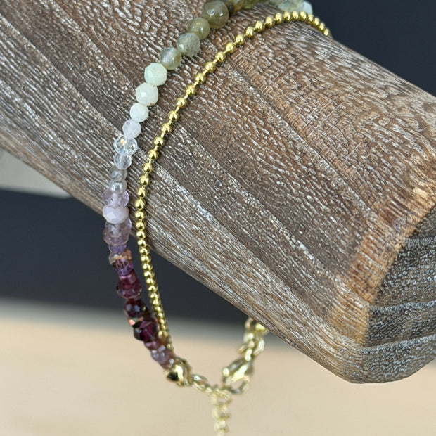 Duet Bracelet green/garnet