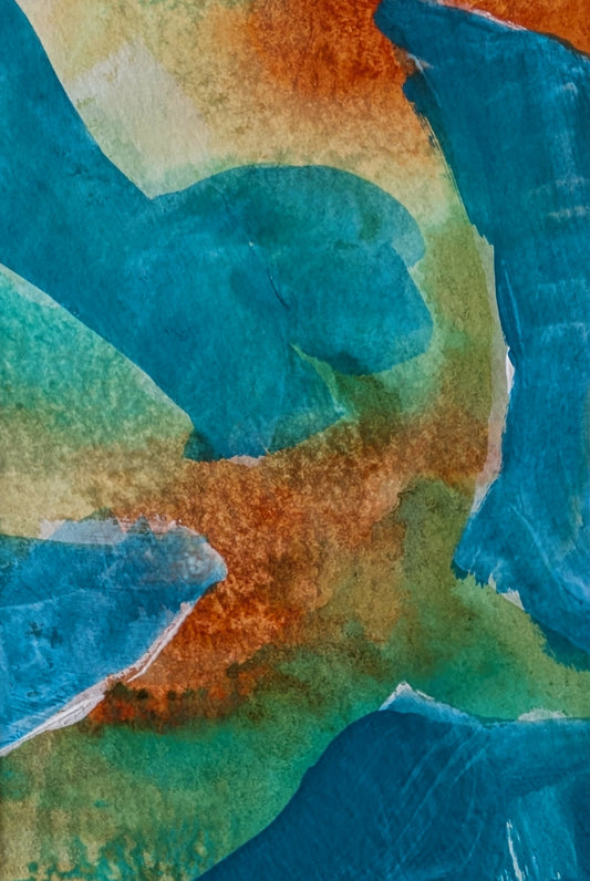 ORIGINAL PAINTING 84 one of a kind, matted as greeting card, can be framed as unique artwork for your home.