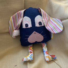 Denim bunny stuffed toy