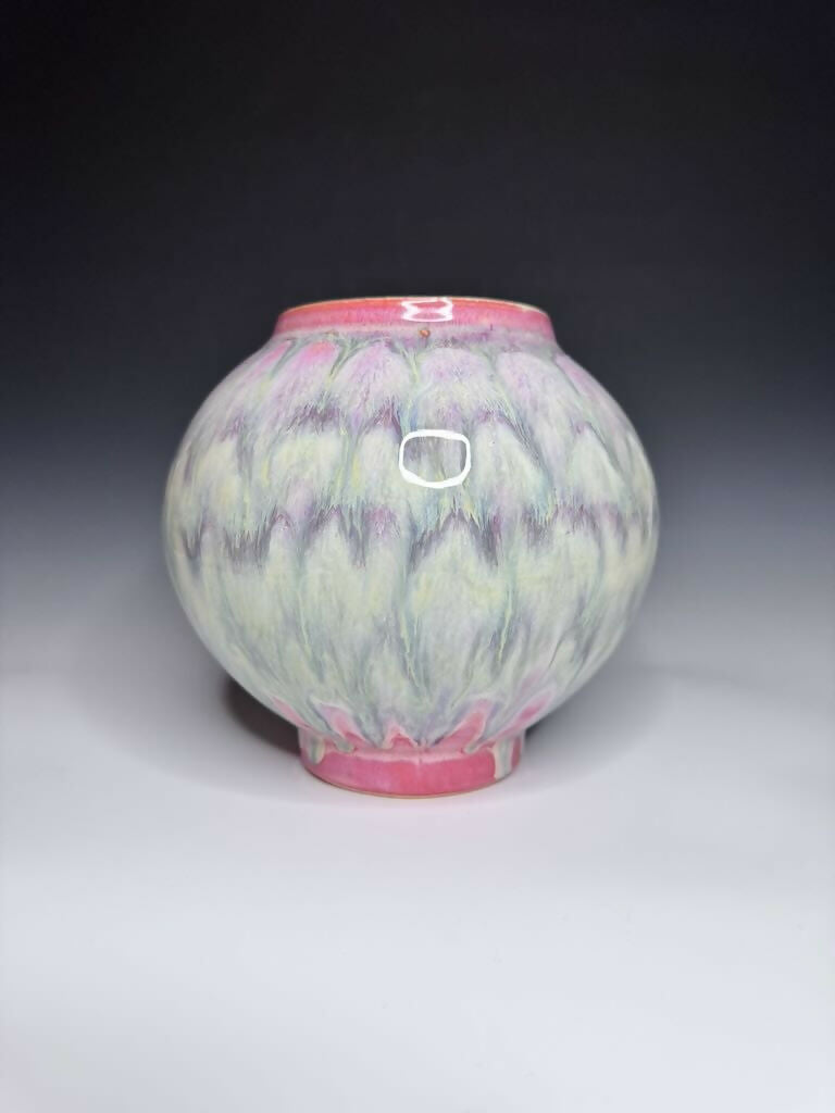 Dreamy Marbled Moon Jar Vase