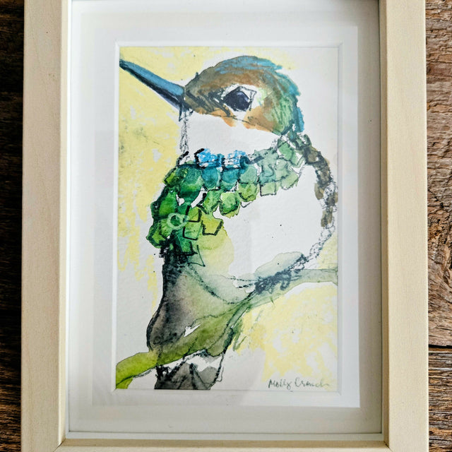 Pause, 5 x 7 Mixed Media Watercolor on Paper Framed