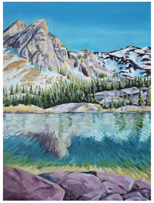 Sundial Reflections Giclee Print on Stretched Canvas Hand Embellished