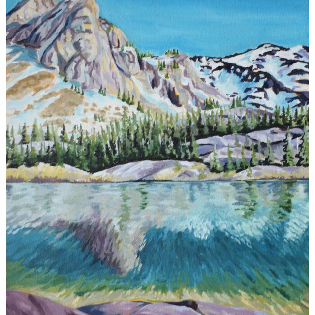 Sundial Reflections Giclee Print on Stretched Canvas Hand Embellished